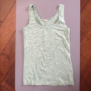J. Crew Tank Sparkly Mint